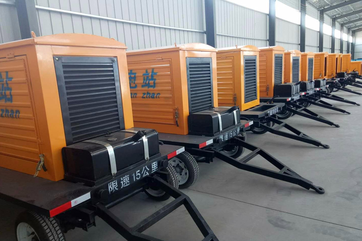 乌烈镇发电机租赁施工现场
